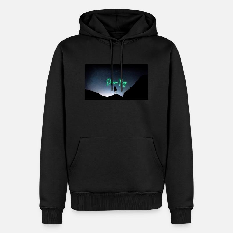 Dream big - Männer Premium Bio Hoodie - Schwarz