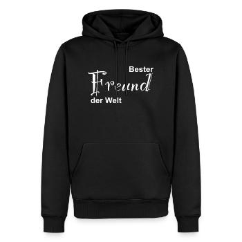 Bester Freund der Welt Design - Männer Premium Bio Hoodie - Schwarz - Vorne - Nico (187cm)