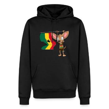 Ghana Chihuahua - Sweat à capuche Premium bio Homme - noir - Devant - Nico (187cm)