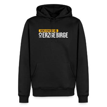 Meine Heimat ist das Erzgebirge - Männer Premium Bio Hoodie - Schwarz - Vorne - Nico (187cm)