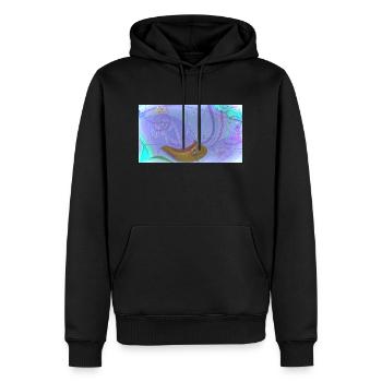 Piment et peinture - Sweat à capuche Premium bio Homme - noir - Devant - Nico (187cm)