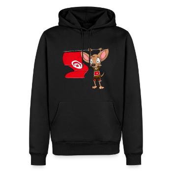 Tunisia Chihuahua - Men’s Premium Organic Hoodie - black - Front - Nico (187cm)