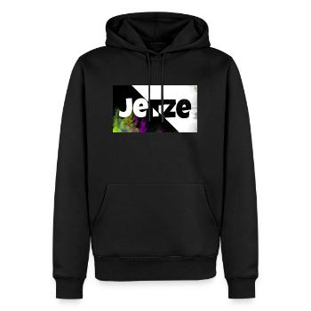 Jetze - Männer Premium Bio Hoodie - Schwarz - Vorne - Nico (187cm)