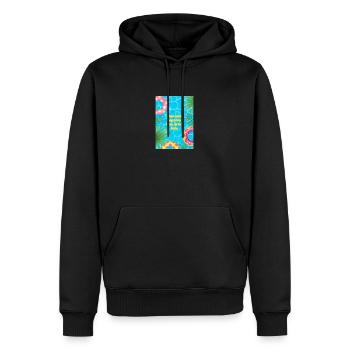 Chillen am Pool - Männer Premium Bio Hoodie - Schwarz - Vorne - Nico (187cm)
