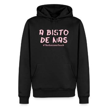 A bisto de nas !! - Sweat à capuche Premium bio Homme - noir - Devant - Nico (187cm)