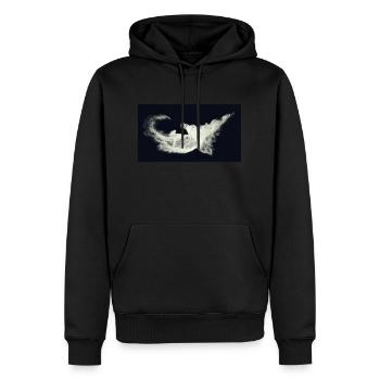 Nocturnal/Lost [Third] - Men’s Premium Organic Hoodie - black - Front - Nico (187cm)