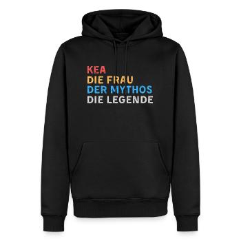 Kea Fau Mythos Legende - Männer Premium Bio Hoodie - Schwarz - Vorne - Nico (187cm)