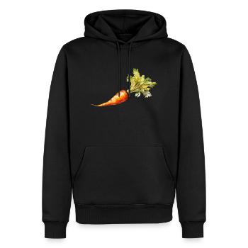 carotte - Sweat à capuche Premium bio Homme - noir - Devant - Nico (187cm)