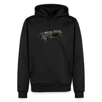Voiture de collection - Sweat à capuche Premium bio Homme - noir - Devant - Nico (187cm)