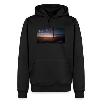 Si vous avez échoué aujourd’hui, réessayez demain. - Sweat à capuche Premium bio Homme - noir - Devant - Nico (187cm)
