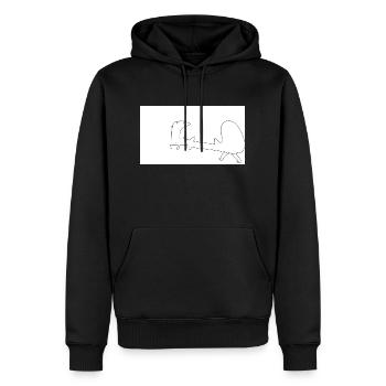 Jupin - Sweat à capuche Premium bio Homme - noir - Devant - Nico (187cm)