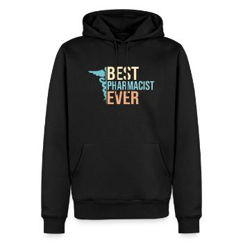 Best Pharmacist Ever Pharmacy Technician - Männer Premium Bio Hoodie - Schwarz - Vorne - Nico (187cm)
