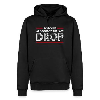 Citation drôle de parachutiste : cadeau parfait ! - Sweat à capuche Premium bio Homme - noir - Devant - Nico (187cm)