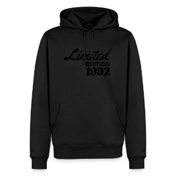 Limitierte Auflage Jahrgang 1992 - Männer Premium Bio Hoodie - Schwarz - Vorne - Nico (187cm)