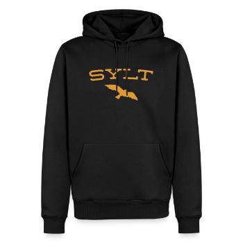 Sylt - Mer du Nord - Allemagne - Kampen - Île - Sweat à capuche Premium bio Homme - noir - Devant - Nico (187cm)