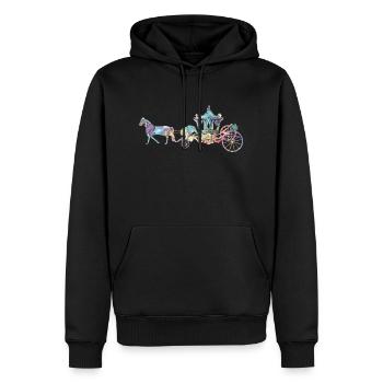 Silhouette de carrosse - Sweat à capuche Premium bio Homme - noir - Devant - Nico (187cm)