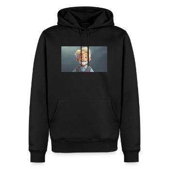 Lustige Hooey Kinder lassen sich Bärte wachsen - Männer Premium Bio Hoodie - Schwarz - Vorne - Nico (187cm)
