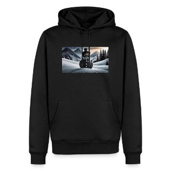 funny hooey a snowman is black - Men’s Premium Organic Hoodie - black - Front - Nico (187cm)