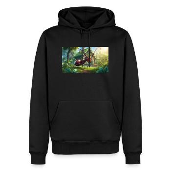 funny hooey an ant is as big as a house - Men’s Premium Organic Hoodie - black - Front - Nico (187cm)