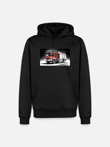 Fire Truck - Men’s Premium Organic Hoodie - black