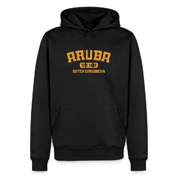 Aruba - Est. 1499 - Dutch Caribbean - Karibik - Männer Premium Bio Hoodie - Schwarz - Vorne - Nico (187cm)