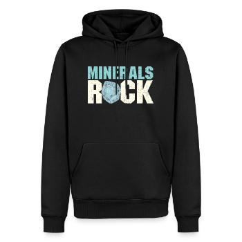 Roche minérale - Geode Hunter Geology - Sweat à capuche Premium bio Homme - noir - Devant - Nico (187cm)
