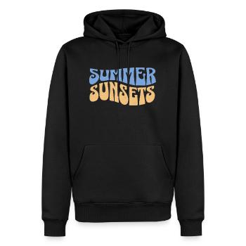Summer Sunsets Magic - Men’s Premium Organic Hoodie - black - Front - Nico (187cm)
