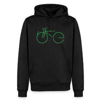 Bike Type green - Männer Premium Bio Hoodie - Schwarz - Vorne - Nico (187cm)