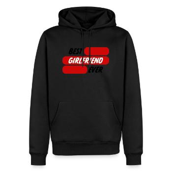 meilleure petite amie de tous les temps - Sweat à capuche Premium bio Homme - noir - Devant - Nico (187cm)