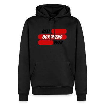 Meilleur petit ami de tous les temps - Sweat à capuche Premium bio Homme - noir - Devant - Nico (187cm)