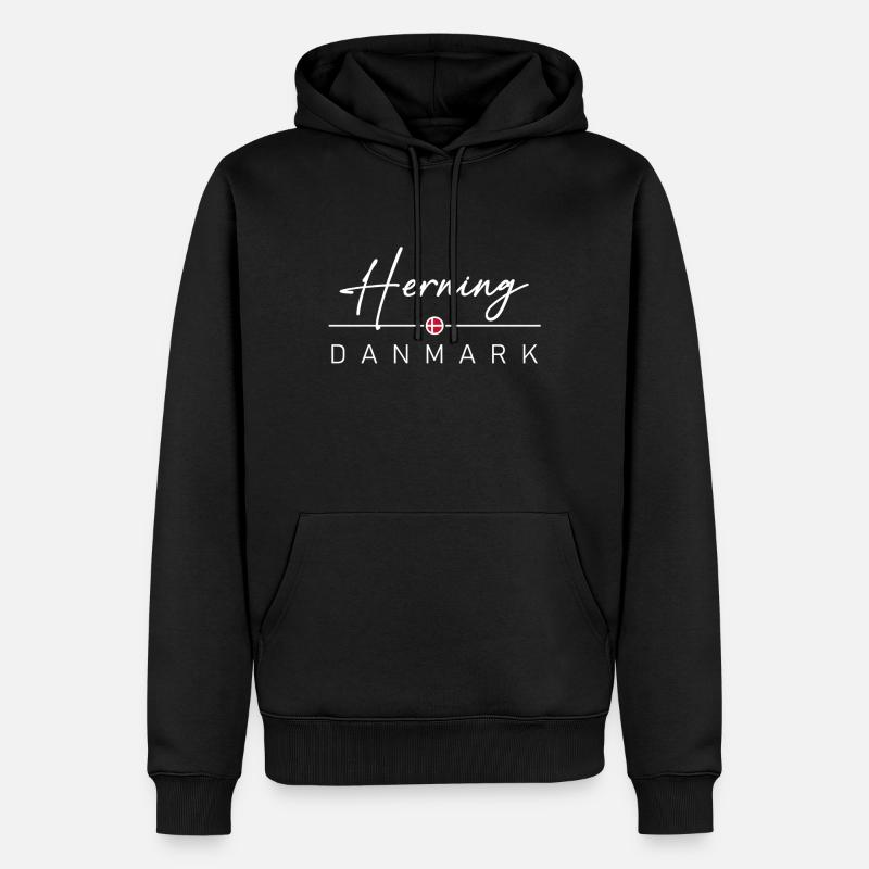 Dänemark - Herning - Danemark - Danemark - Sweat à capuche Premium bio Homme - noir
