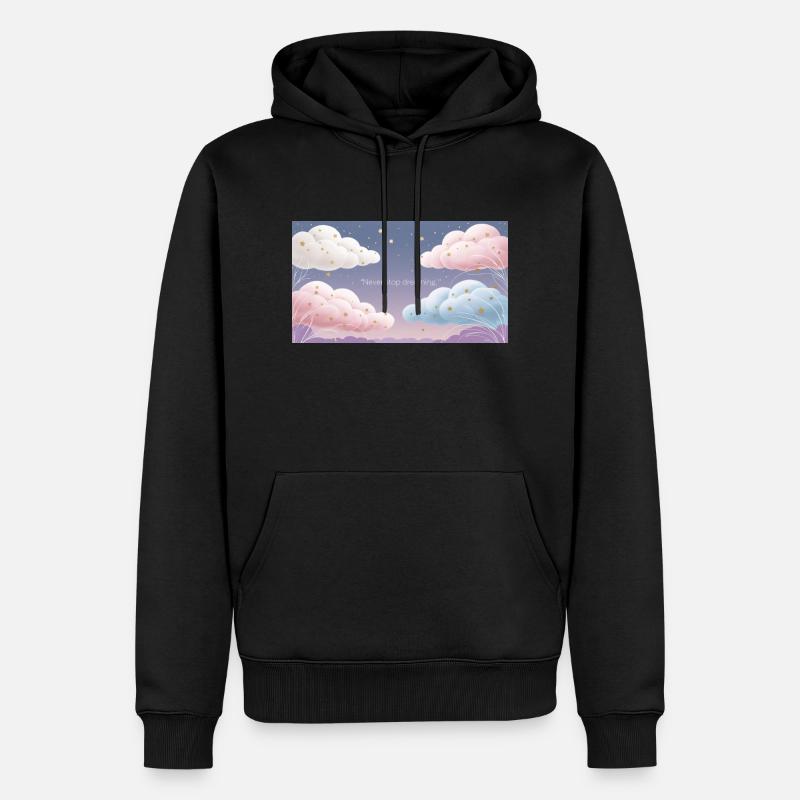 "Never Stop Dreaming" - Sweat à capuche Premium bio Homme - noir