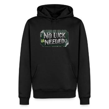 no luck needed - St.Patrick´s Day - Männer Premium Bio Hoodie - Schwarz - Vorne - Nico (187cm)