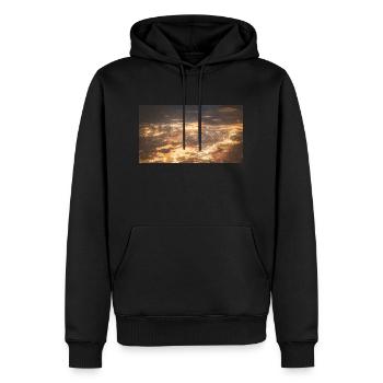 Survol d’Oslo - Sweat à capuche Premium bio Homme - noir - Devant - Nico (187cm)
