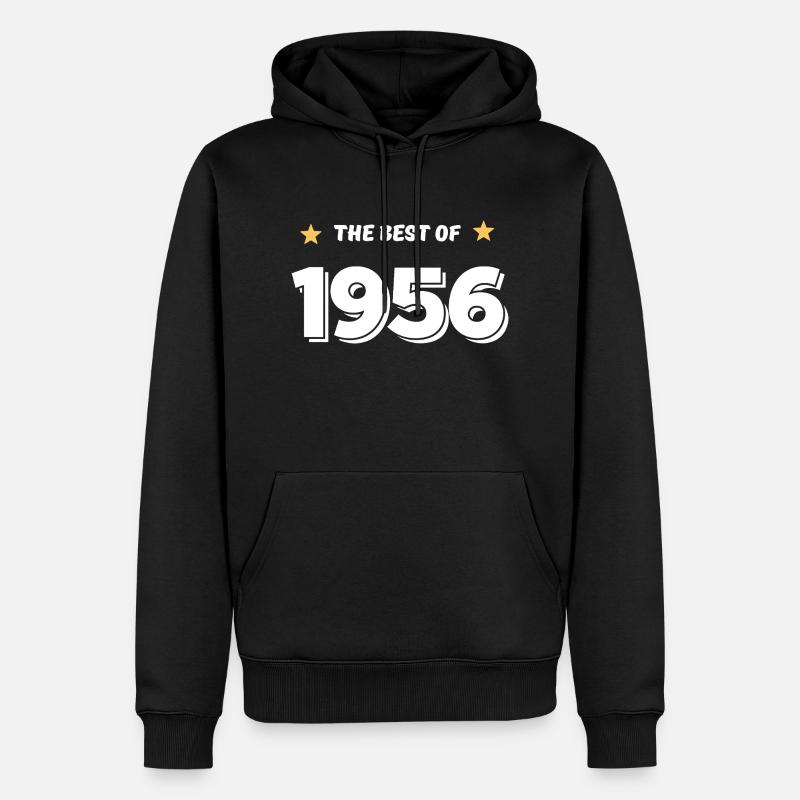 Das Beste von 1956 - Männer Premium Bio Hoodie - Schwarz