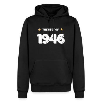 Best of 1946 - Men’s Premium Organic Hoodie - black - Front - Nico (187cm)