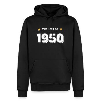 Best of 1950 - Men’s Premium Organic Hoodie - black - Front - Nico (187cm)