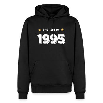 Das Beste von 1995 - Männer Premium Bio Hoodie - Schwarz - Vorne - Nico (187cm)