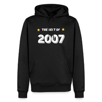 Das Beste aus 2007 - Männer Premium Bio Hoodie - Schwarz - Vorne - Nico (187cm)