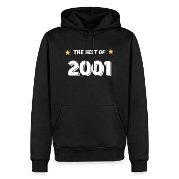 Das Beste des Jahres 2001 - Männer Premium Bio Hoodie - Schwarz - Vorne - Nico (187cm)
