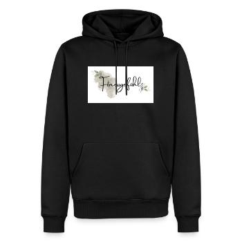 FitnessFeeling GREY - Men’s Premium Organic Hoodie - black - Front - Nico (187cm)
