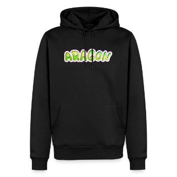 Cadeau pour Aragon - Sweat à capuche Premium bio Homme - noir - Devant - Nico (187cm)
