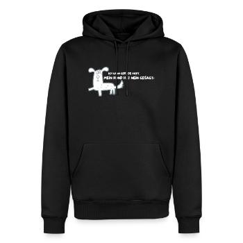 Ich kann gerade nicht. Mein Hund hat NEIN gesagt! - Männer Premium Bio Hoodie - Schwarz - Vorne - Nico (187cm)