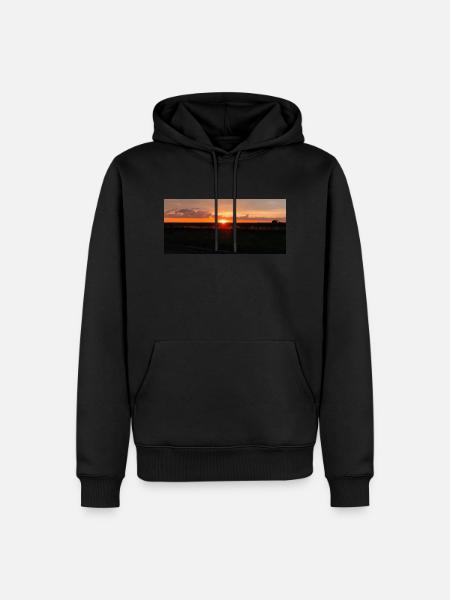 Dusk Over Prairie Sunset - Men’s Premium Organic Hoodie - black