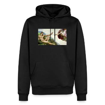 Modern Michelangelo - Männer Premium Bio Hoodie - Schwarz - Vorne - Nico (187cm)