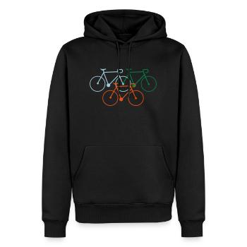 bike fahrrad fixie rad drahtesel - Männer Premium Bio Hoodie - Schwarz - Vorne - Nico (187cm)
