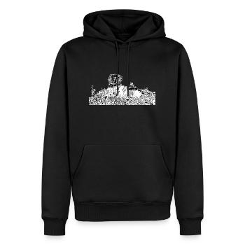 Kleiner Münsterländer - Männer Premium Bio Hoodie - Schwarz - Vorne - Nico (187cm)