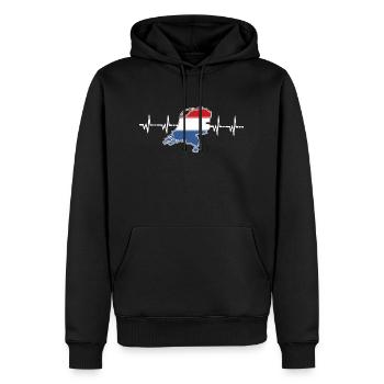 Niederlande - Männer Premium Bio Hoodie - Schwarz - Vorne - Nico (187cm)