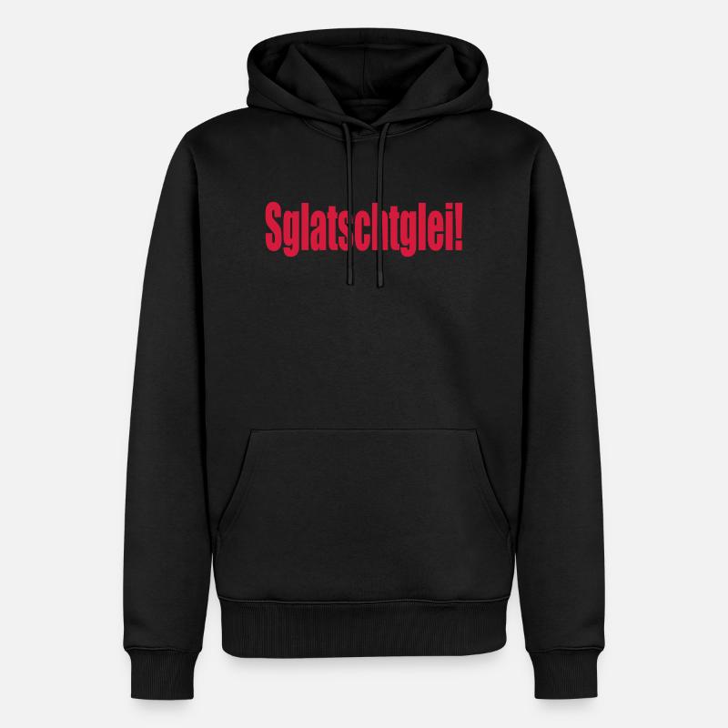 sglatschtglei - Männer Premium Bio Hoodie - Schwarz