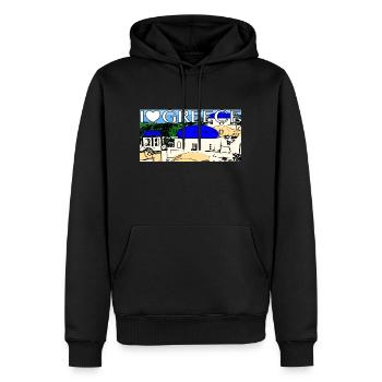 griechenland Greece Santorini - Männer Premium Bio Hoodie - Schwarz - Vorne - Nico (187cm)